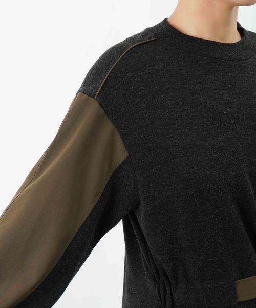 LUCA/LADY LUCK LUCA（ルカ/レディラックルカ）の「LC/LLL ウール混異素材コンビワンピース（ワンピース・レディース・ブラック/チャコールグレー・FREE）」の15枚目の写真