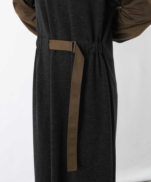 LUCA/LADY LUCK LUCA（ルカ/レディラックルカ）の「LC/LLL ウール混異素材コンビワンピース（ワンピース・レディース・ブラック/チャコールグレー・FREE）」の17枚目の写真