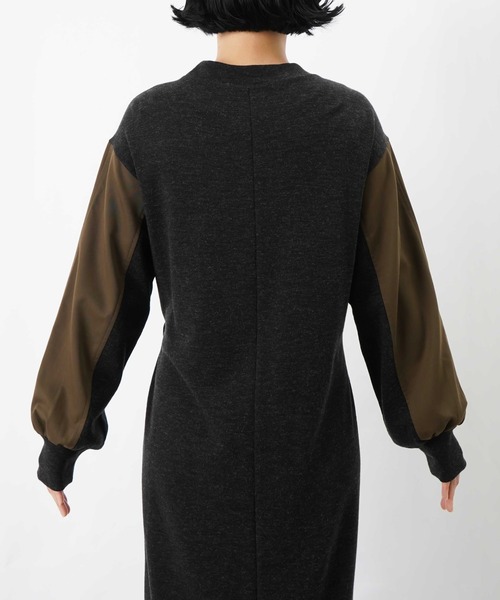 LUCA/LADY LUCK LUCA（ルカ/レディラックルカ）の「LC/LLL ウール混異素材コンビワンピース（ワンピース・レディース・ブラック/チャコールグレー・FREE）」の13枚目の写真