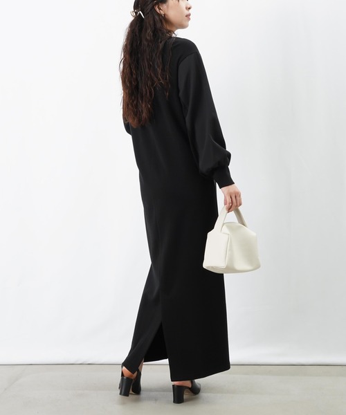 LUCA/LADY LUCK LUCA（ルカ/レディラックルカ）の「LC/LLL ウール混異素材コンビワンピース（ワンピース・レディース・ブラック/チャコールグレー・FREE）」の22枚目の写真