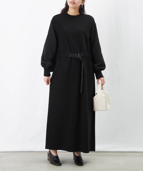 LUCA/LADY LUCK LUCA（ルカ/レディラックルカ）の「LC/LLL ウール混異素材コンビワンピース（ワンピース・レディース・ブラック/チャコールグレー・FREE）」の21枚目の写真