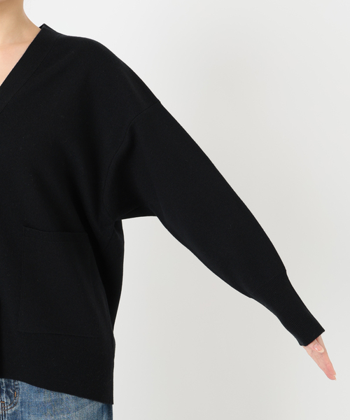 Spick & Span（スピックアンドスパン）の「《追加2》ダブルジャガードカーディガン（カーディガン/ボレロ・レディース・チャコールグレー/ブラック/ホワイト・FREE）」の8枚目の写真