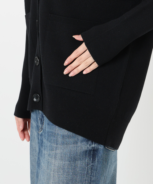 Spick & Span（スピックアンドスパン）の「《追加2》ダブルジャガードカーディガン（カーディガン/ボレロ・レディース・チャコールグレー/ブラック/ホワイト・FREE）」の9枚目の写真