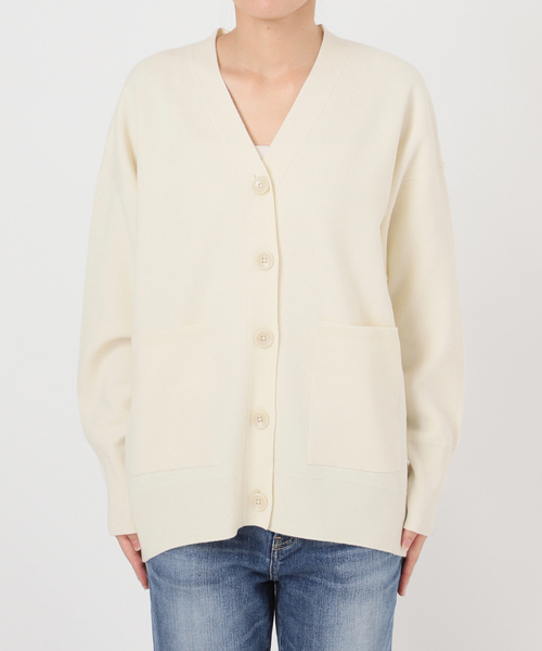 Spick & Span（スピックアンドスパン）の「《追加2》ダブルジャガードカーディガン（カーディガン/ボレロ・レディース・チャコールグレー/ブラック/ホワイト・FREE）」の16枚目の写真