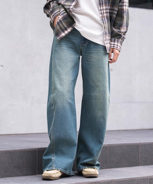 WEGO（ウィゴー）の「WEGO/ローライズカバーフィットフレアデニムパンツ（デニムパンツ・メンズ・ブラック系3/コバルトブルー・LARGE/MEDIUM/SMALL）」の15枚目の写真