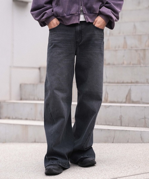 WEGO（ウィゴー）の「WEGO/ローライズカバーフィットフレアデニムパンツ（デニムパンツ・メンズ・ブラック系3/コバルトブルー・LARGE/MEDIUM/SMALL）」の7枚目の写真