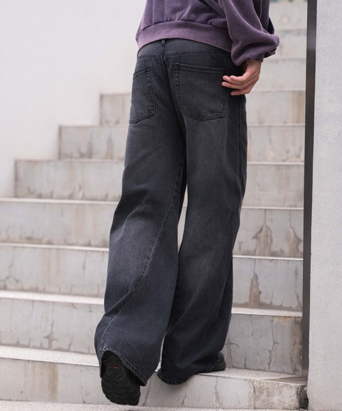 WEGO（ウィゴー）の「WEGO/ローライズカバーフィットフレアデニムパンツ（デニムパンツ・メンズ・ブラック系3/コバルトブルー・LARGE/MEDIUM/SMALL）」の9枚目の写真