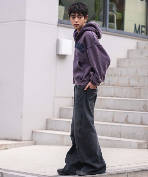 WEGO（ウィゴー）の「WEGO/ローライズカバーフィットフレアデニムパンツ（デニムパンツ・メンズ・ブラック系3/コバルトブルー・LARGE/MEDIUM/SMALL）」の12枚目の写真