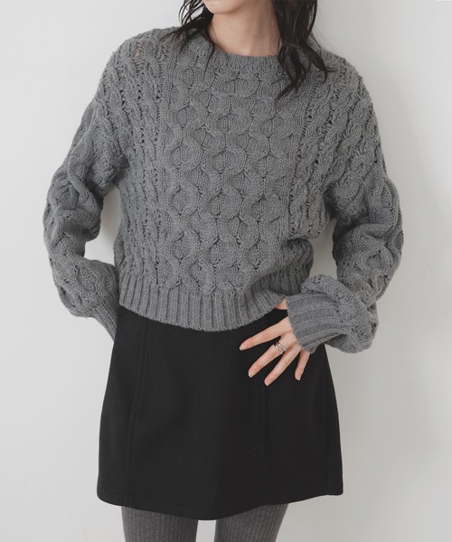 セール】バルキータッチケーブルニット（ニット/セーター）｜LIAN