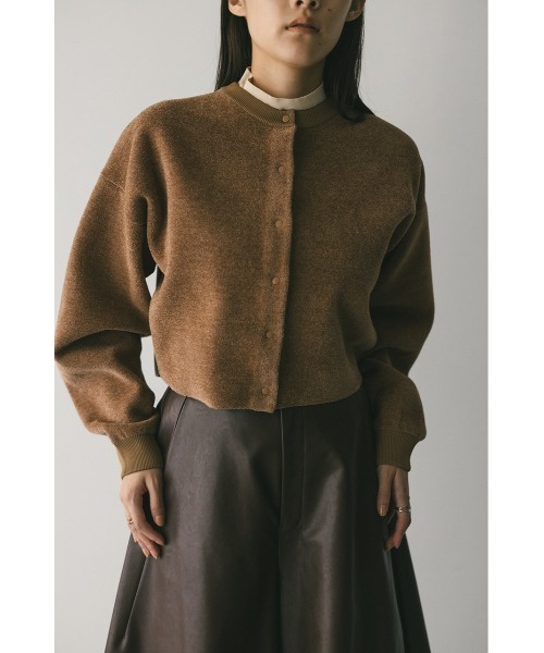 リバーシブルベロアニットカーデ（カーディガン/ボレロ）｜STYLEMIXER