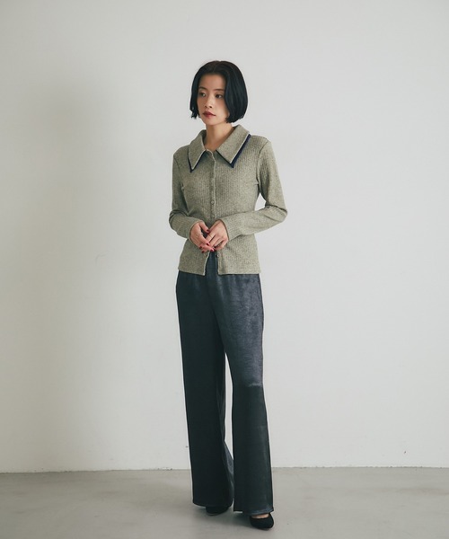 ARVELLIA（アルベリア）の「SATIN FLUID PANTS（その他パンツ・レディース・ブラック/ブラウン・M）」の12枚目の写真