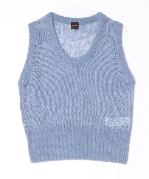 BOSS（ボス）の「【オンライン限定】リラックスフィットトップス ルーズニット ストラクチャー（Tシャツ/カットソー・レディース・ブルー・XS/M/S/L）」の6枚目の写真