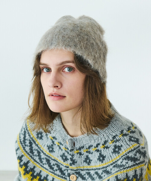 ORCIVAL（オーシバル）の「ORCIVAL | モヘア チューリップビーニー（ニットキャップ/ビーニー・レディース・ブラウン系その他/グレー系その他/レッド系その他/グレー系その他2・F）」の6枚目の写真