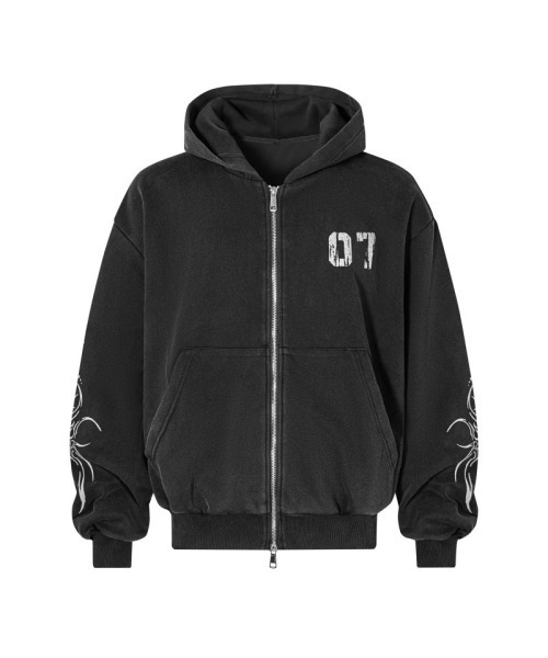 mushwear(マッシュウェア)の「07グラフィックジップパーカー(パーカー・メンズ・ブラック・MEDIUM/LARGE/X-LARGE)」の5枚目の写真