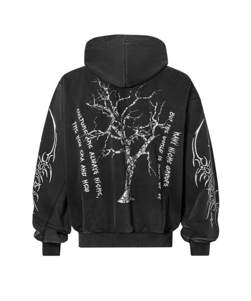 mushwear(マッシュウェア)の「07グラフィックジップパーカー(パーカー・メンズ・ブラック・MEDIUM/LARGE/X-LARGE)」の6枚目の写真