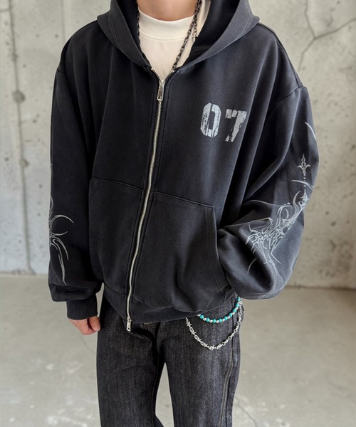 07グラフィックジップパーカー（パーカー）｜mushwear（マッシュウェア