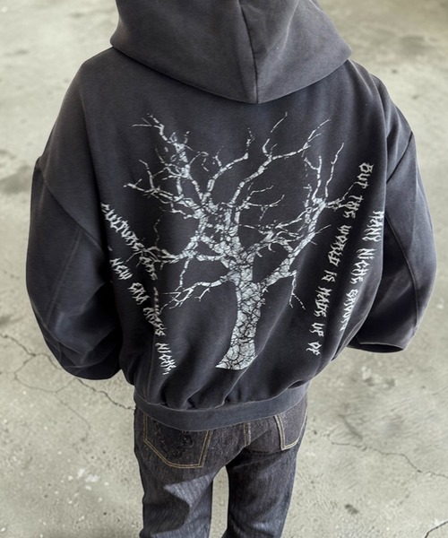 mushwear(マッシュウェア)の「07グラフィックジップパーカー(パーカー・メンズ・ブラック・MEDIUM/LARGE/X-LARGE)」の14枚目の写真