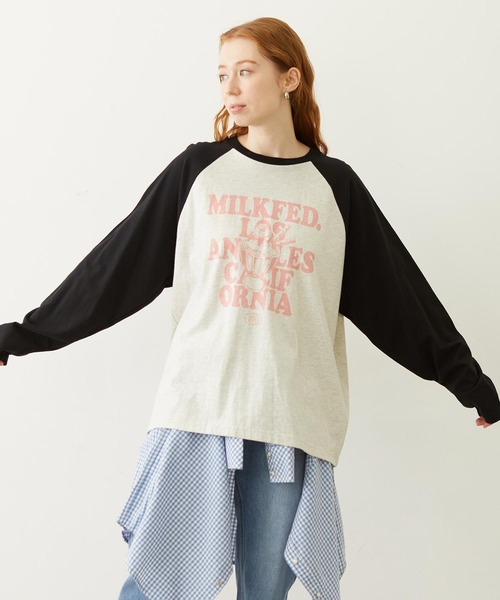 MILKFED.（ミルクフェド）の「PARFAIT LOGO B/B TEE（Tシャツ/カットソー・レディース・オフホワイト/オートミール/ホワイト・L/M）」の3枚目の写真