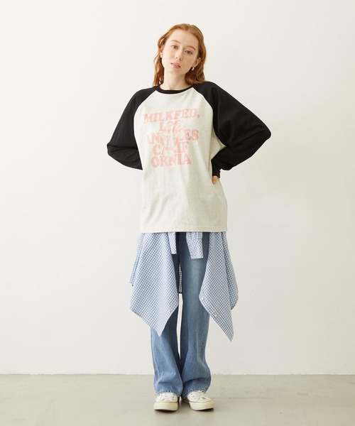 MILKFED.（ミルクフェド）の「PARFAIT LOGO B/B TEE（Tシャツ/カットソー・レディース・オフホワイト/オートミール/ホワイト・L/M）」の5枚目の写真