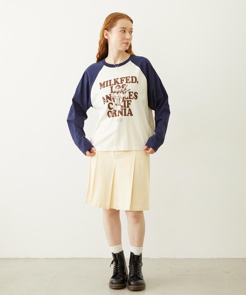 MILKFED.（ミルクフェド）の「PARFAIT LOGO B/B TEE（Tシャツ/カットソー・レディース・オフホワイト/オートミール/ホワイト・L/M）」の12枚目の写真