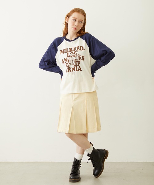 MILKFED.（ミルクフェド）の「PARFAIT LOGO B/B TEE（Tシャツ/カットソー・レディース・オフホワイト/オートミール/ホワイト・L/M）」の14枚目の写真