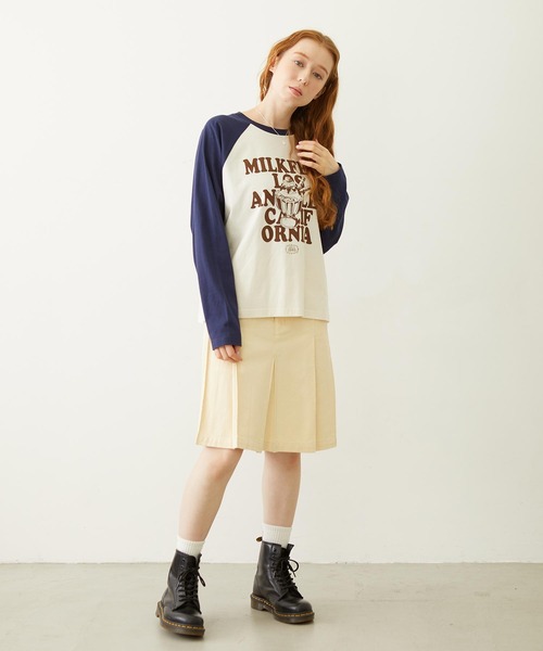 MILKFED.（ミルクフェド）の「PARFAIT LOGO B/B TEE（Tシャツ/カットソー・レディース・オフホワイト/オートミール/ホワイト・L/M）」の16枚目の写真