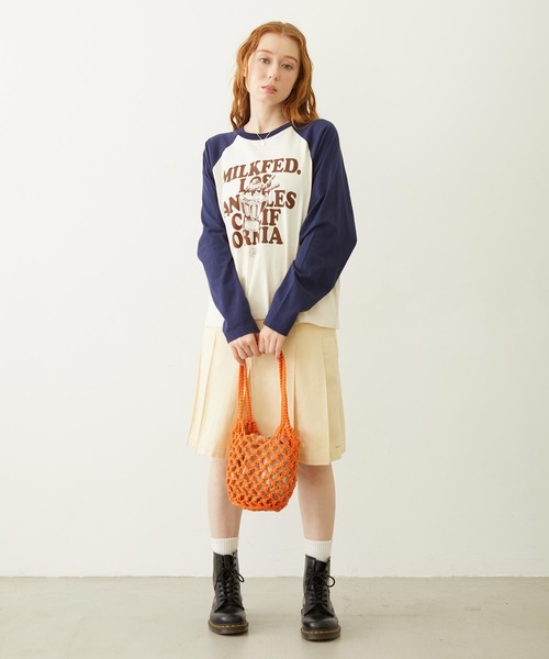 MILKFED.（ミルクフェド）の「PARFAIT LOGO B/B TEE（Tシャツ/カットソー・レディース・オフホワイト/オートミール/ホワイト・L/M）」の17枚目の写真