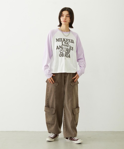 MILKFED.（ミルクフェド）の「PARFAIT LOGO B/B TEE（Tシャツ/カットソー・レディース・オフホワイト/オートミール/ホワイト・L/M）」の21枚目の写真