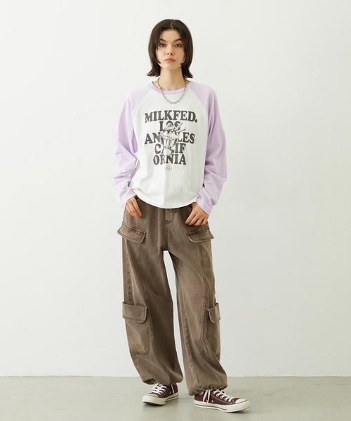 MILKFED.（ミルクフェド）の「PARFAIT LOGO B/B TEE（Tシャツ/カットソー・レディース・オフホワイト/オートミール/ホワイト・L/M）」の22枚目の写真