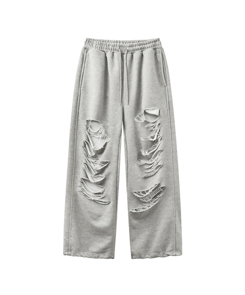 RENSE（レンセ）の「Damage Sweat Pants Melange Gray（スウェットパンツ・レディース・その他・OS）」の3枚目の写真