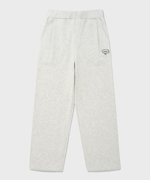 Fallett（ファレット）の「Brushed logo One-tuck Wide-fit sweatpants oatmeal（スウェットパンツ）」