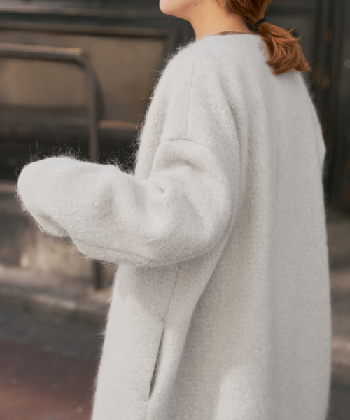 Spick & Span（スピックアンドスパン）の「シャギーコクーンコート（その他アウター・レディース・ブルー系その他/ライトグレー・36/38）」の10枚目の写真