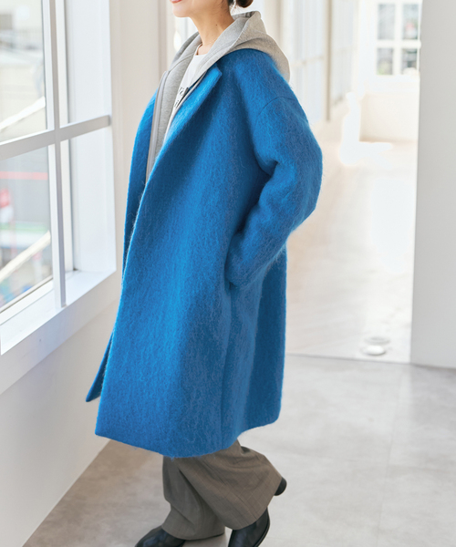 Spick & Span（スピックアンドスパン）の「シャギーコクーンコート（その他アウター・レディース・ブルー系その他/ライトグレー・36/38）」の13枚目の写真