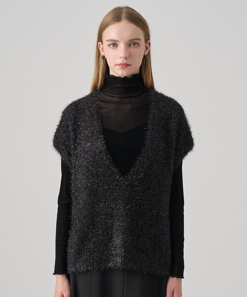 ラメシャギーVネックジレ（ニット/セーター）｜ANAYI（アナイ）の