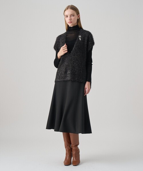 ラメシャギーVネックジレ（ニット/セーター）｜ANAYI（アナイ）の