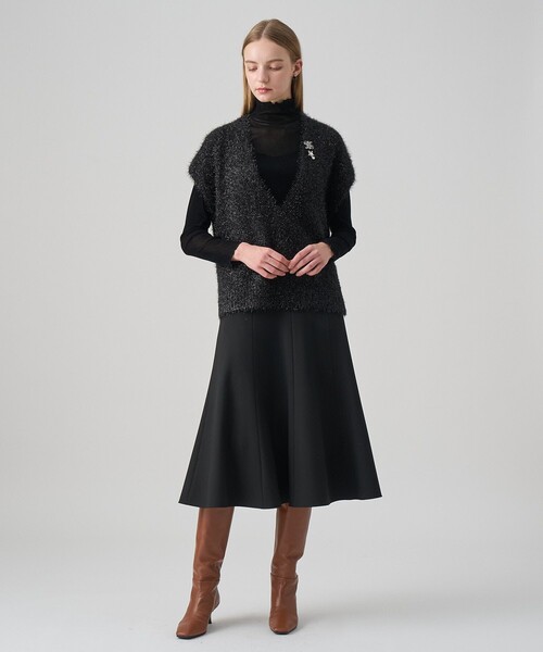 アナイ♡2026SS♡ ラメシャギーＶネックジレ ラメシャギーVネックジレ（ニット/セーター）｜ANAYI（アナイ）の