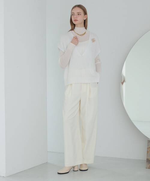 ラメシャギーVネックジレ（ニット/セーター）｜ANAYI（アナイ）の