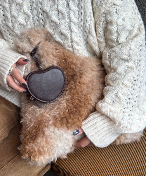 CIAOPANIC TYPY(チャオパニックティピー)の「ポーチチャーム付きミックスボアBAG(トートバッグ・レディース・ベージュ/チャコールグレー・ONE SIZE)」の6枚目の写真