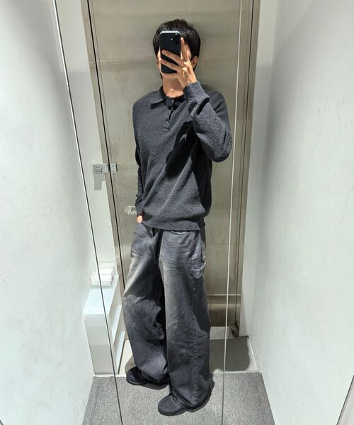 INSILENCE（インサイロンス）の「ベビーアルパカブークルカラー ニット CHARCOAL（ニット/セーター・レディース・その他・SMALL/MEDIUM/LARGE）」の3枚目の写真