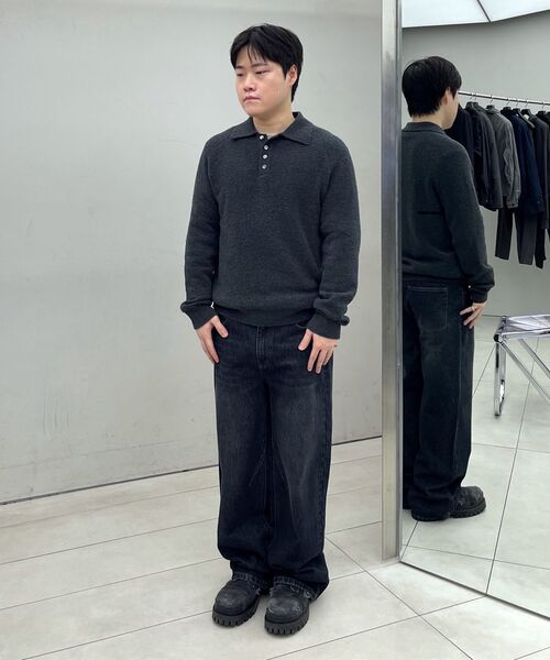 INSILENCE（インサイロンス）の「ベビーアルパカブークルカラー ニット CHARCOAL（ニット/セーター・レディース・その他・SMALL/MEDIUM/LARGE）」の5枚目の写真