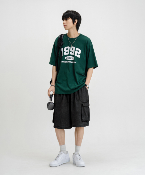 LEMAIN SECOND（リメインセカンド）の「BERMUDA WIDE ONE-TUCK CARGO DENIM SHORTS [BLACK]（その他パンツ・メンズ・その他・SMALL/MEDIUM）」の3枚目の写真