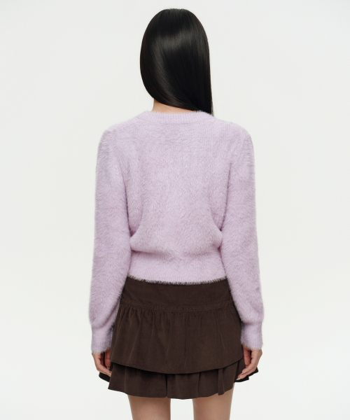 MUSINSA STANDARD WOMAN（ムシンサスタンダードウーマン）の「ウィメンズファジークルーネックニット[ラベンダー]（ニット/セーター・レディース・その他・SMALL/MEDIUM/LARGE/X-SMALL）」の3枚目の写真