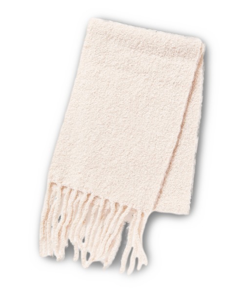 OSMOSIS（オズモーシス）の「ウールブークレストール（ストール/ショール・レディース・ライトブルー/ブラック/ブラウン/アイボリー・ONE SIZE）」の2枚目の写真