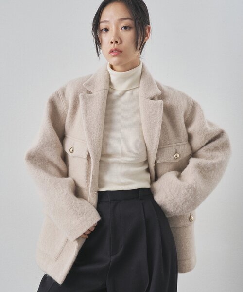 Whim Gazette（ウィムガゼット）の「シャギーサファリジャケット（その他アウター・レディース・オフホワイト/ベージュ・FREE）」の15枚目の写真