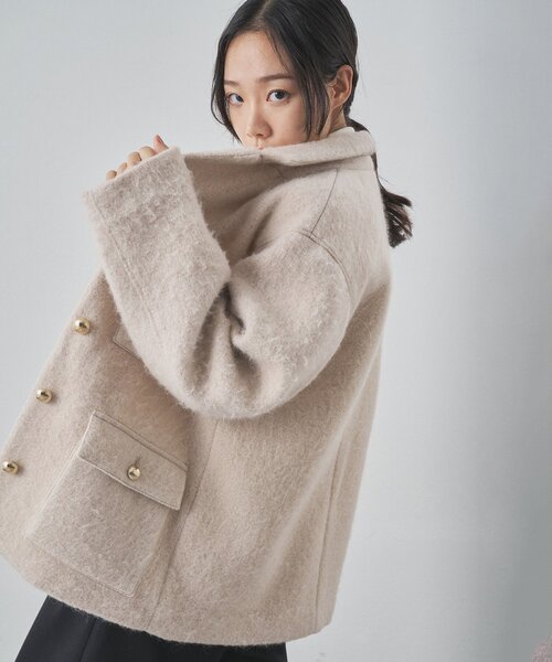 Whim Gazette（ウィムガゼット）の「シャギーサファリジャケット（その他アウター・レディース・オフホワイト/ベージュ・FREE）」の20枚目の写真