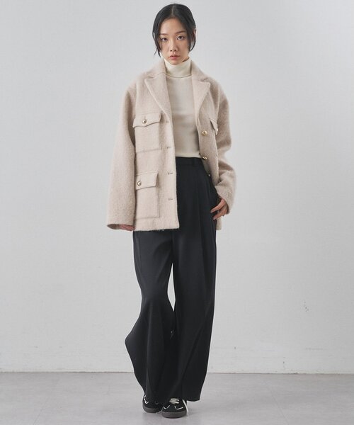 Whim Gazette（ウィムガゼット）の「シャギーサファリジャケット（その他アウター・レディース・オフホワイト/ベージュ・FREE）」の22枚目の写真