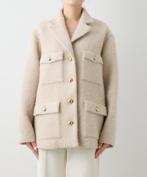 Whim Gazette（ウィムガゼット）の「シャギーサファリジャケット（その他アウター・レディース・オフホワイト/ベージュ・FREE）」の13枚目の写真