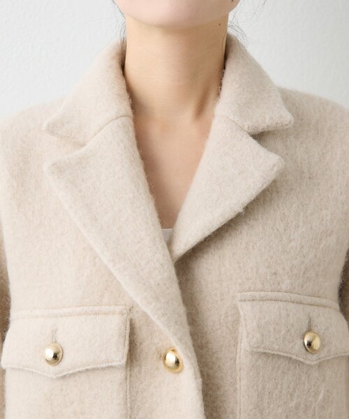 Whim Gazette（ウィムガゼット）の「シャギーサファリジャケット（その他アウター・レディース・オフホワイト/ベージュ・FREE）」の10枚目の写真