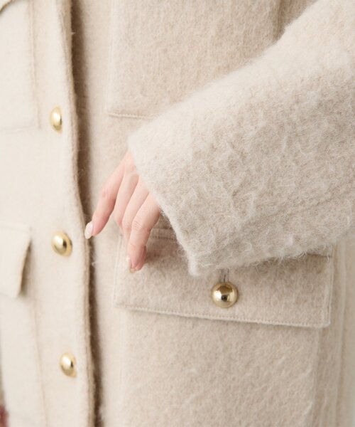 Whim Gazette（ウィムガゼット）の「シャギーサファリジャケット（その他アウター・レディース・オフホワイト/ベージュ・FREE）」の9枚目の写真