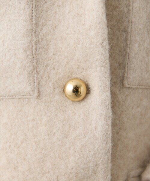 Whim Gazette（ウィムガゼット）の「シャギーサファリジャケット（その他アウター・レディース・オフホワイト/ベージュ・FREE）」の4枚目の写真